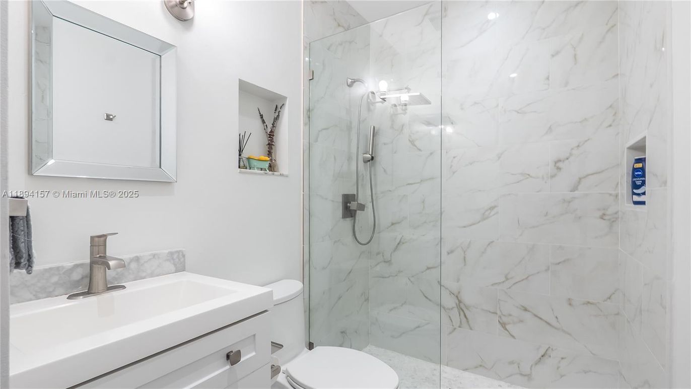 Bathroom, Glass Shower, Interior, Marble Walls