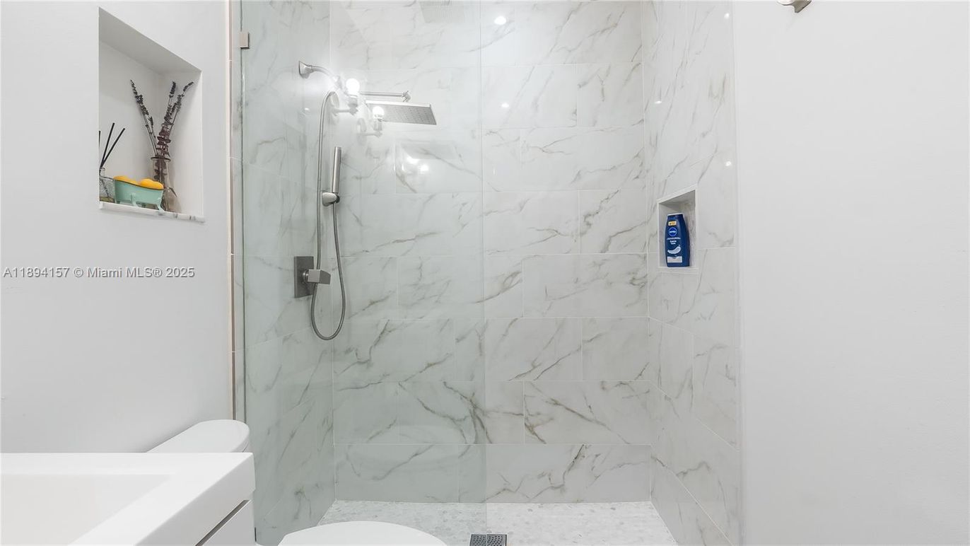 Bathroom, Glass Shower, Interior, Marble Walls