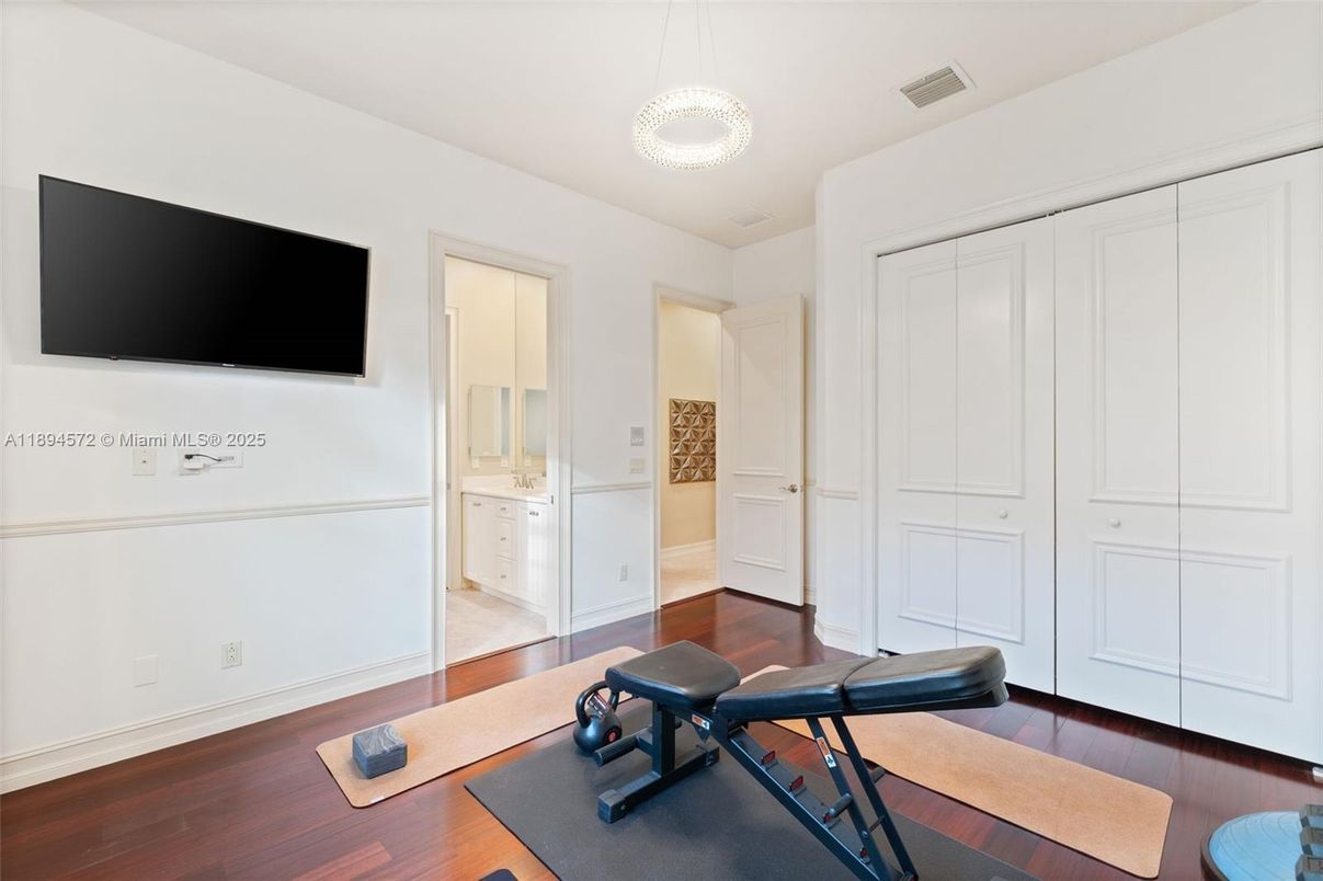 Fitness Equipment, Interior, Wood Texture Flooring