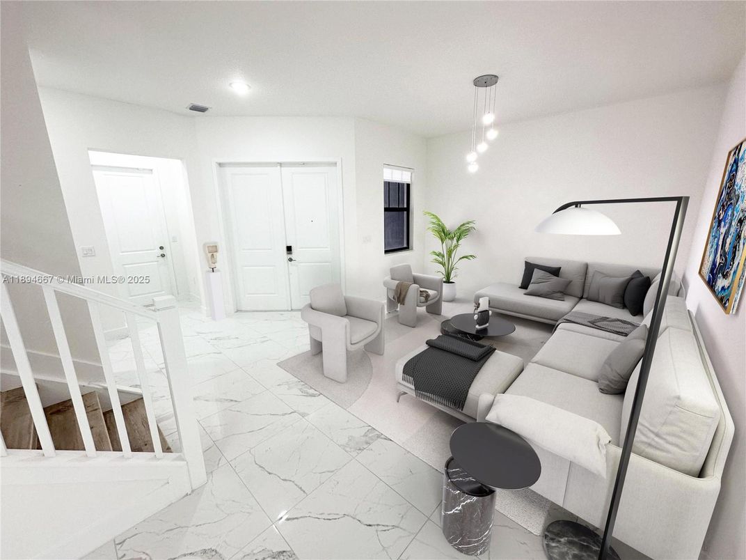 Interior, Living room, Marble, Pendant Lights, Recessed Lighting