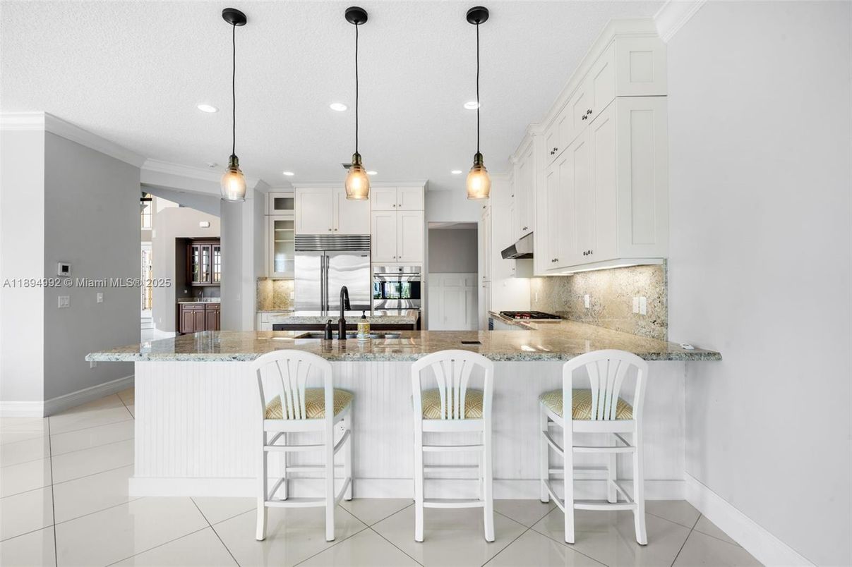 Interior, Kitchen, Pendant Lights, Recessed Lighting, Stainless Steel Appliances
