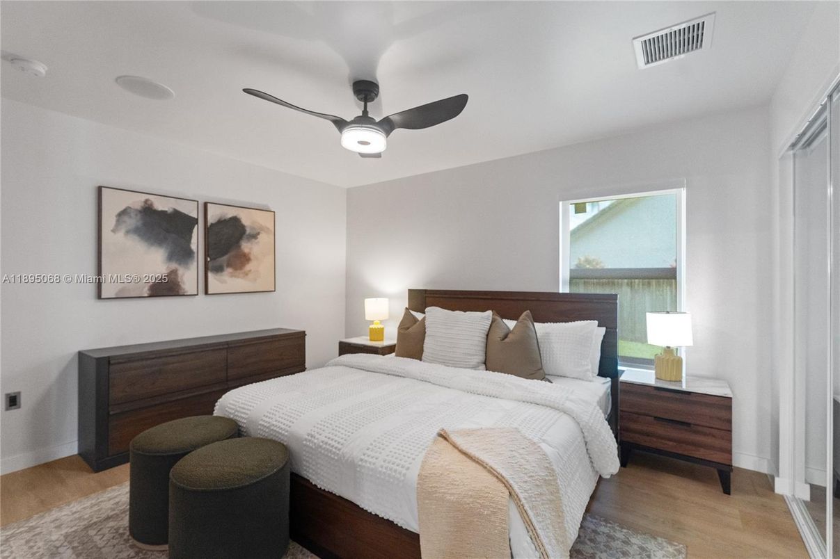 Bedroom, Interior, Wood Texture Flooring