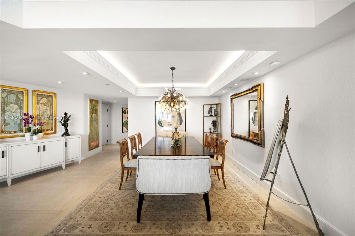Chandelier, Dining room, Interior, Recessed Lighting, Wood Texture Flooring