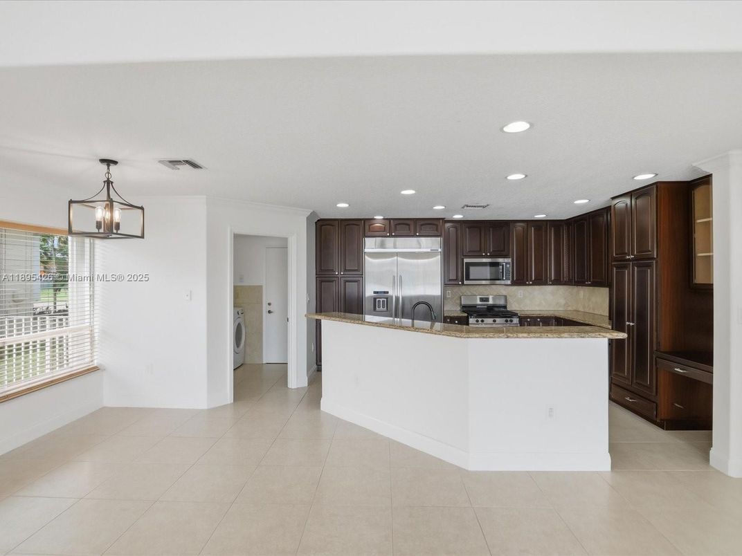 Interior, Kitchen, Pendant Lights, Recessed Lighting, Stainless Steel Appliances