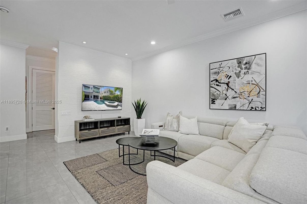 Interior, Living room, Recessed Lighting