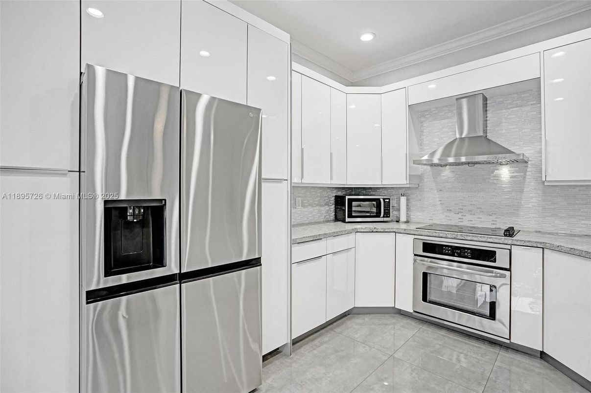 Interior, Kitchen, Recessed Lighting, Stainless Steel Appliances