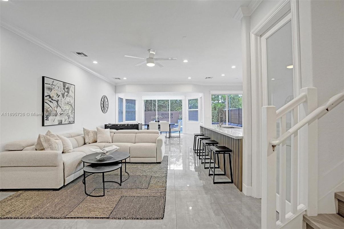 Interior, Living room, Recessed Lighting