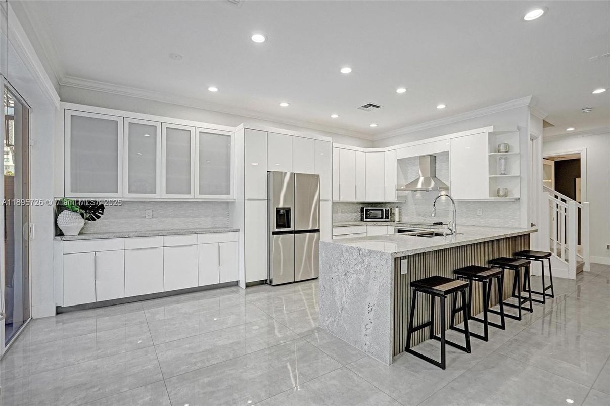 Interior, Kitchen, Recessed Lighting, Stainless Steel Appliances
