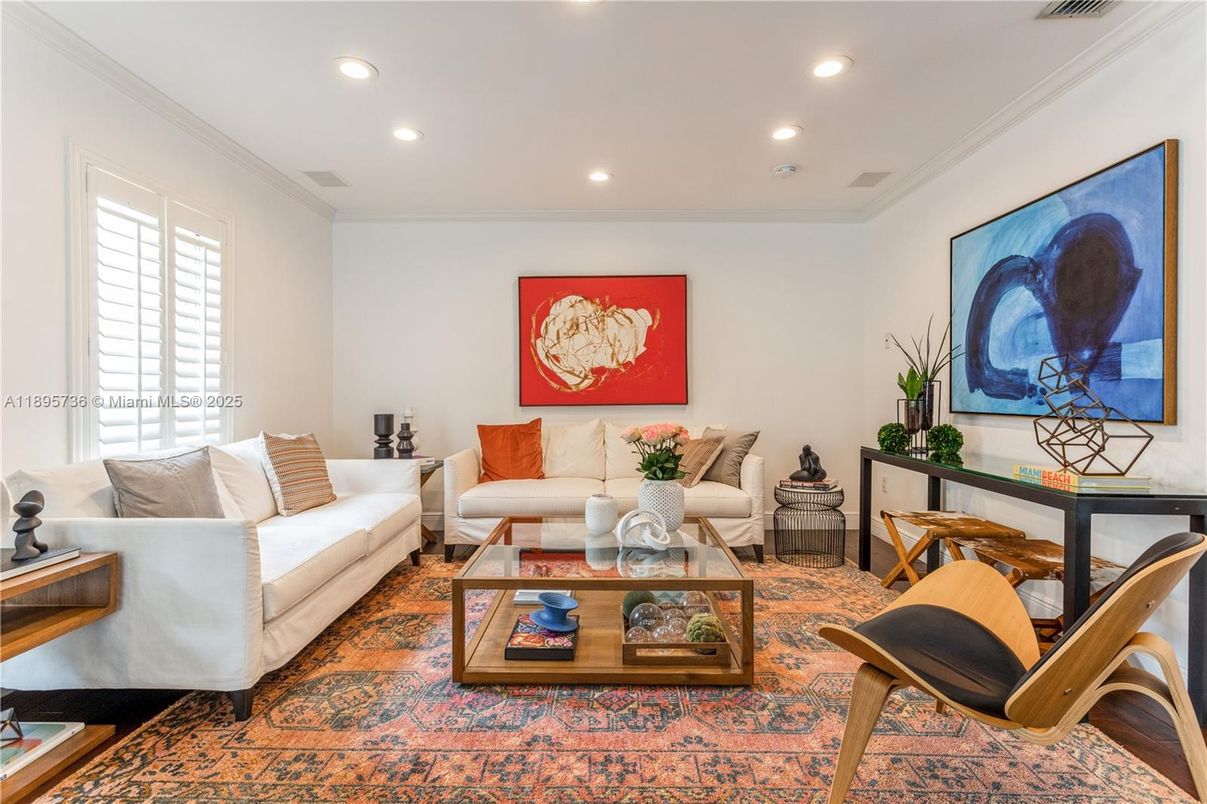 Interior, Living room, Recessed Lighting