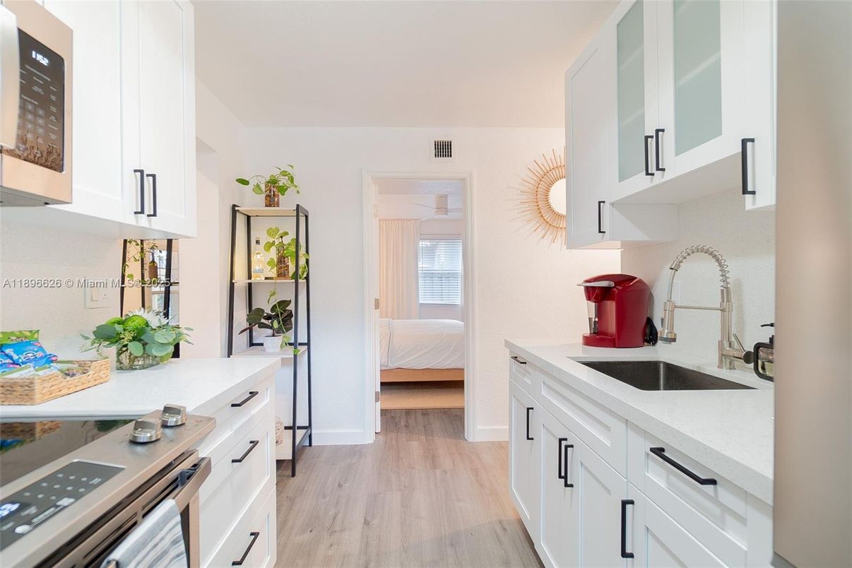 Interior, Kitchen, Wood Texture Flooring
