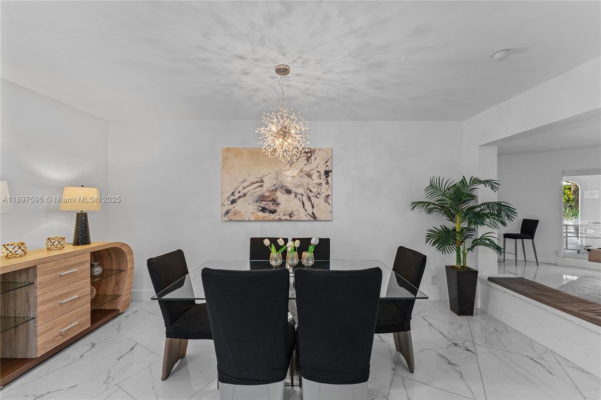 Chandelier, Dining room, Interior, Marble