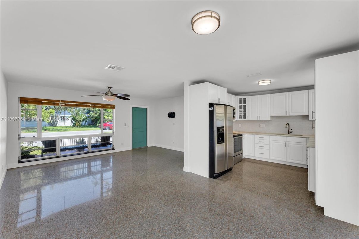 Empty room, Interior, Kitchen, Stainless Steel Appliances