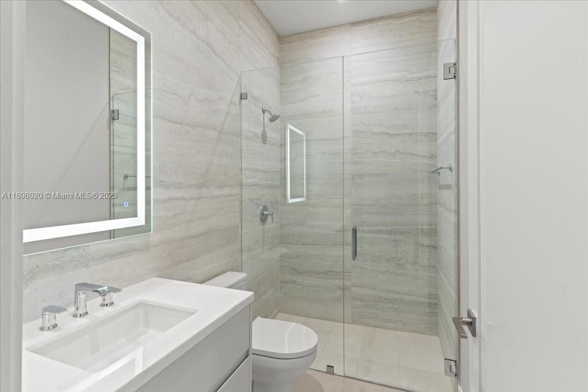 Bathroom, Glass Shower, Interior, Marble Walls