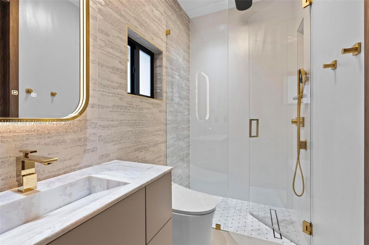 Bathroom, Glass Shower, Interior