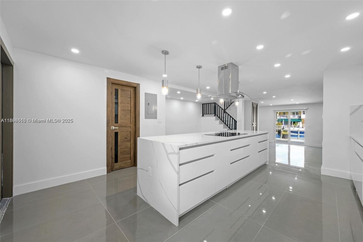 Interior, Kitchen, Pendant Lights, Recessed Lighting
