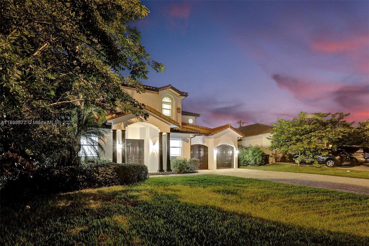 Attached, Backyard, Exterior, Facade, Mediterranean