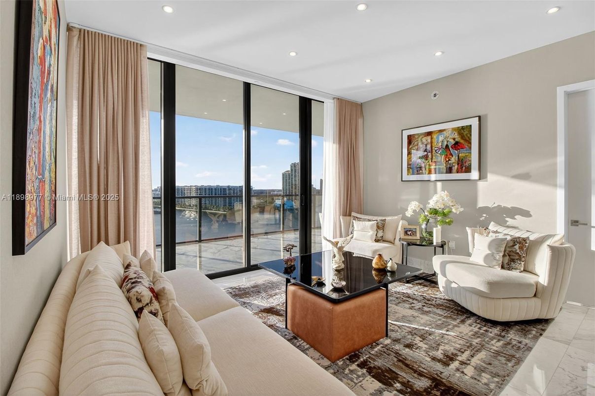 Interior, Living room, Marble, Recessed Lighting, Water