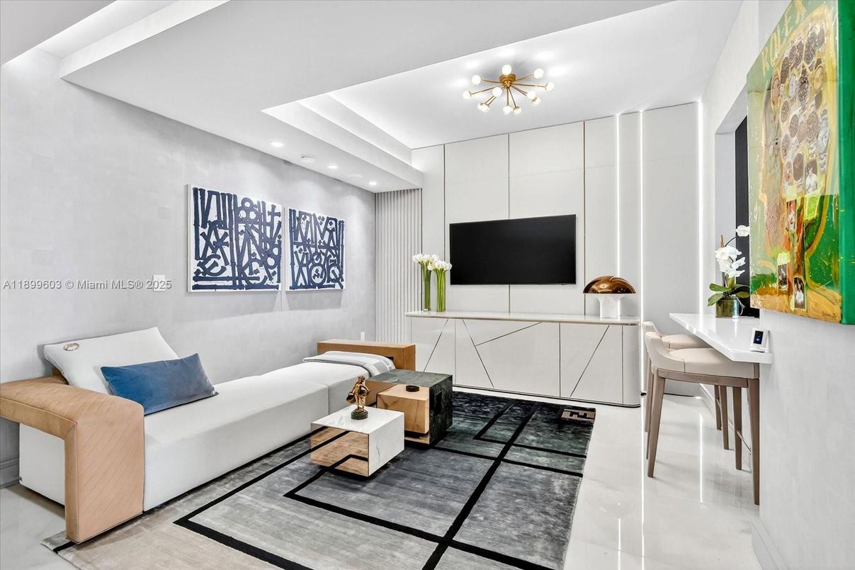 Interior, Living room, Recessed Lighting