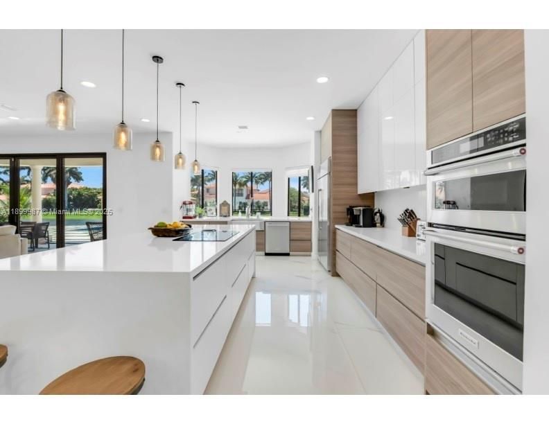 Interior, Kitchen, Pendant Lights, Recessed Lighting, Stainless Steel Appliances