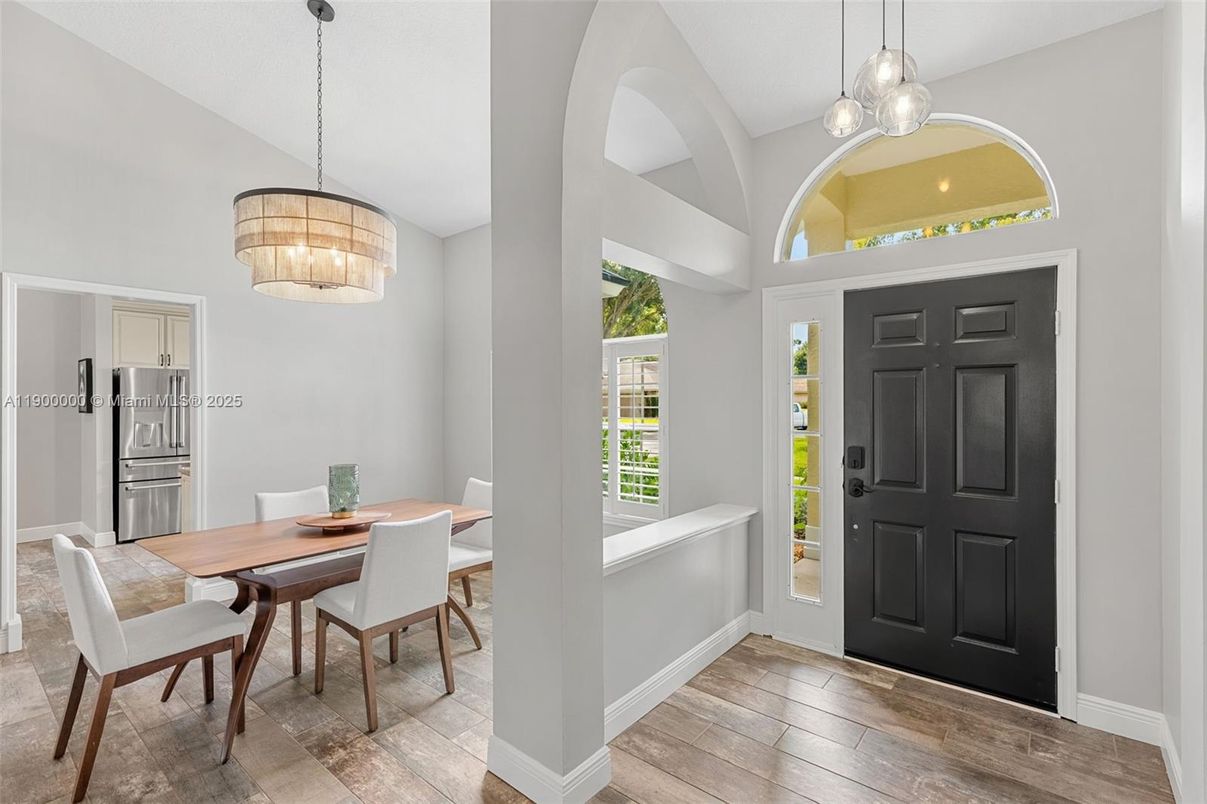 Chandelier, Dining room, Interior, Pendant Lights, Wood Texture Flooring