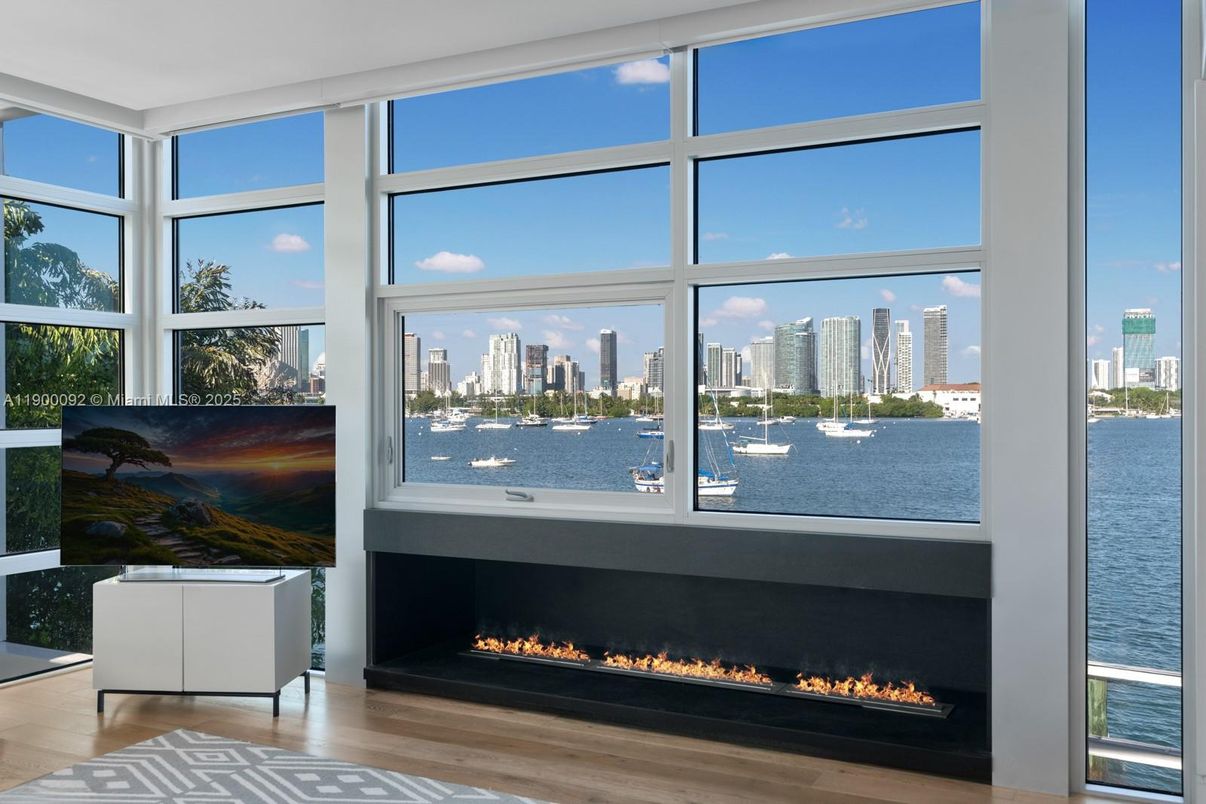 Fireplace, Interior, Water, Wood Texture Flooring