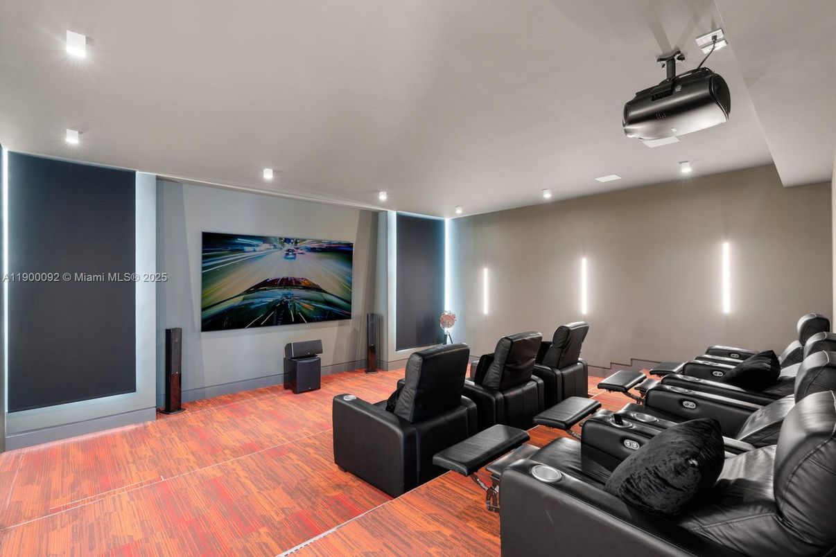 Home Theatre Room, Interior, Projection Screen, Recessed Lighting, Theatre Room