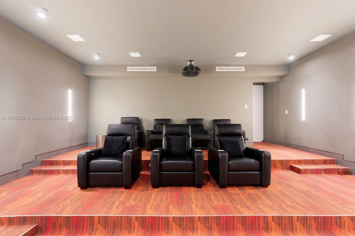 Home Theatre Room, Interior, Recessed Lighting, Theatre Room, Wood Texture Flooring