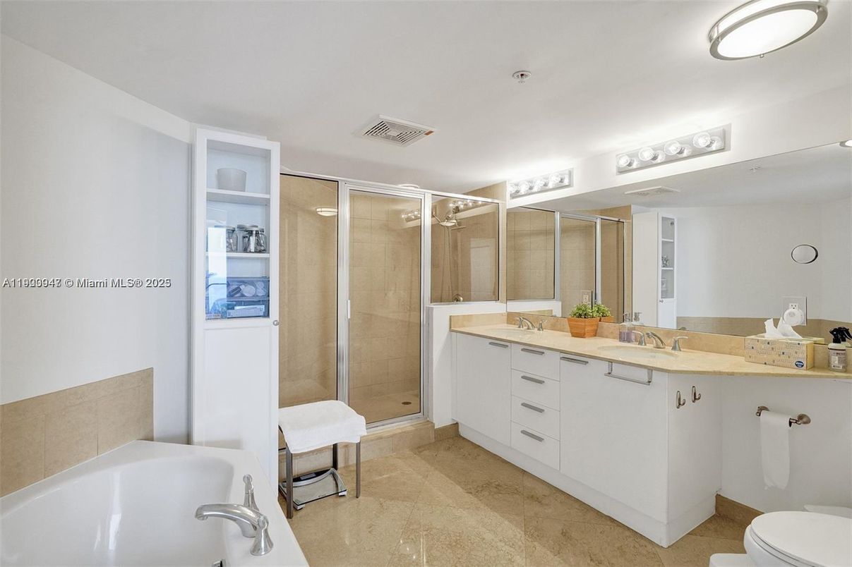 Bathroom, Dual Sink Vanities, Glass Shower, Interior