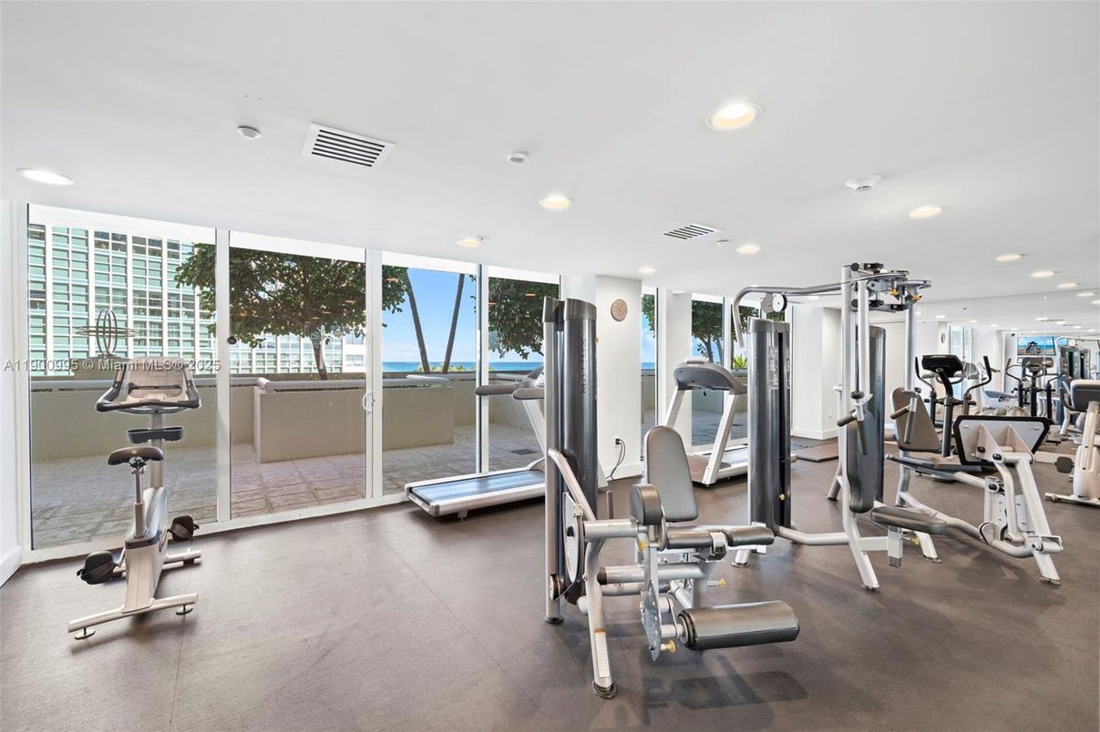 Fitness Equipment, Gym, Interior, Recessed Lighting