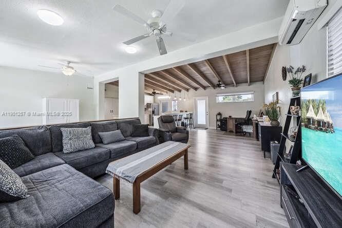 Interior, Living room, Pendant Lights, Piano, Wooden Beams, Wooden Ceilings, Wood Texture Flooring