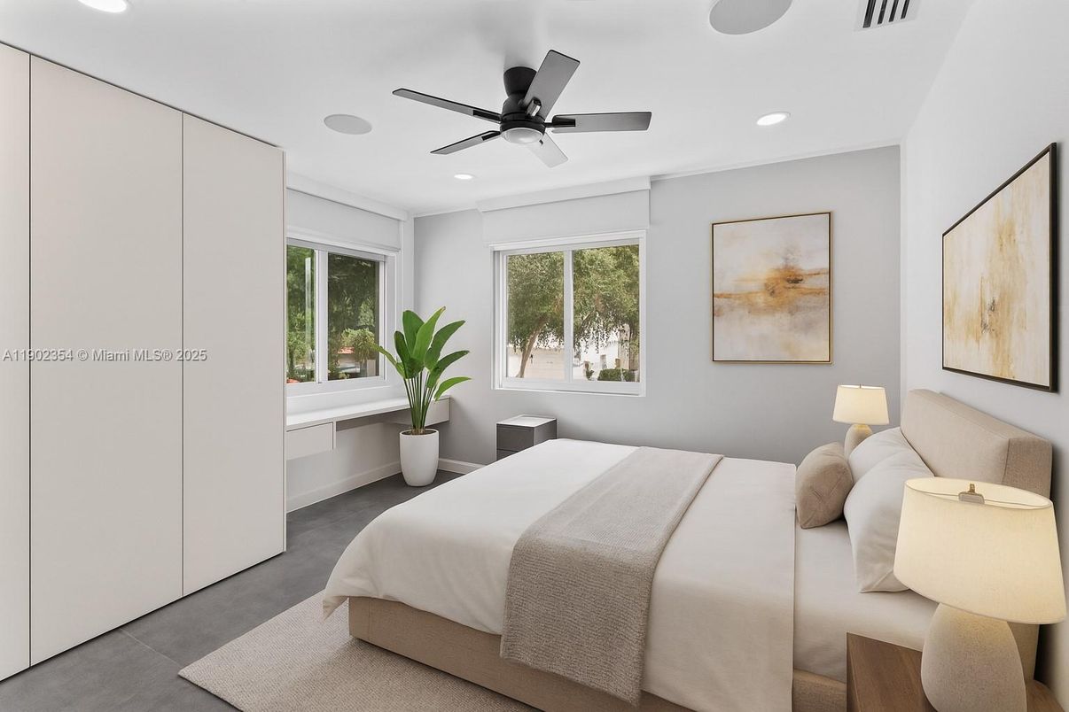 Bedroom, Interior, Recessed Lighting