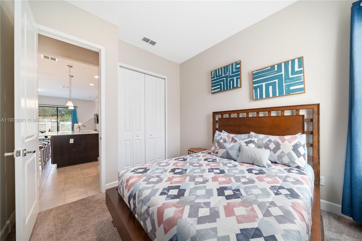 Bedroom, Interior, Pendant Lights, Recessed Lighting