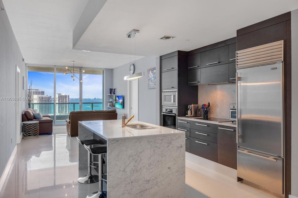 Interior, Kitchen, Pendant Lights, Stainless Steel Appliances, Water