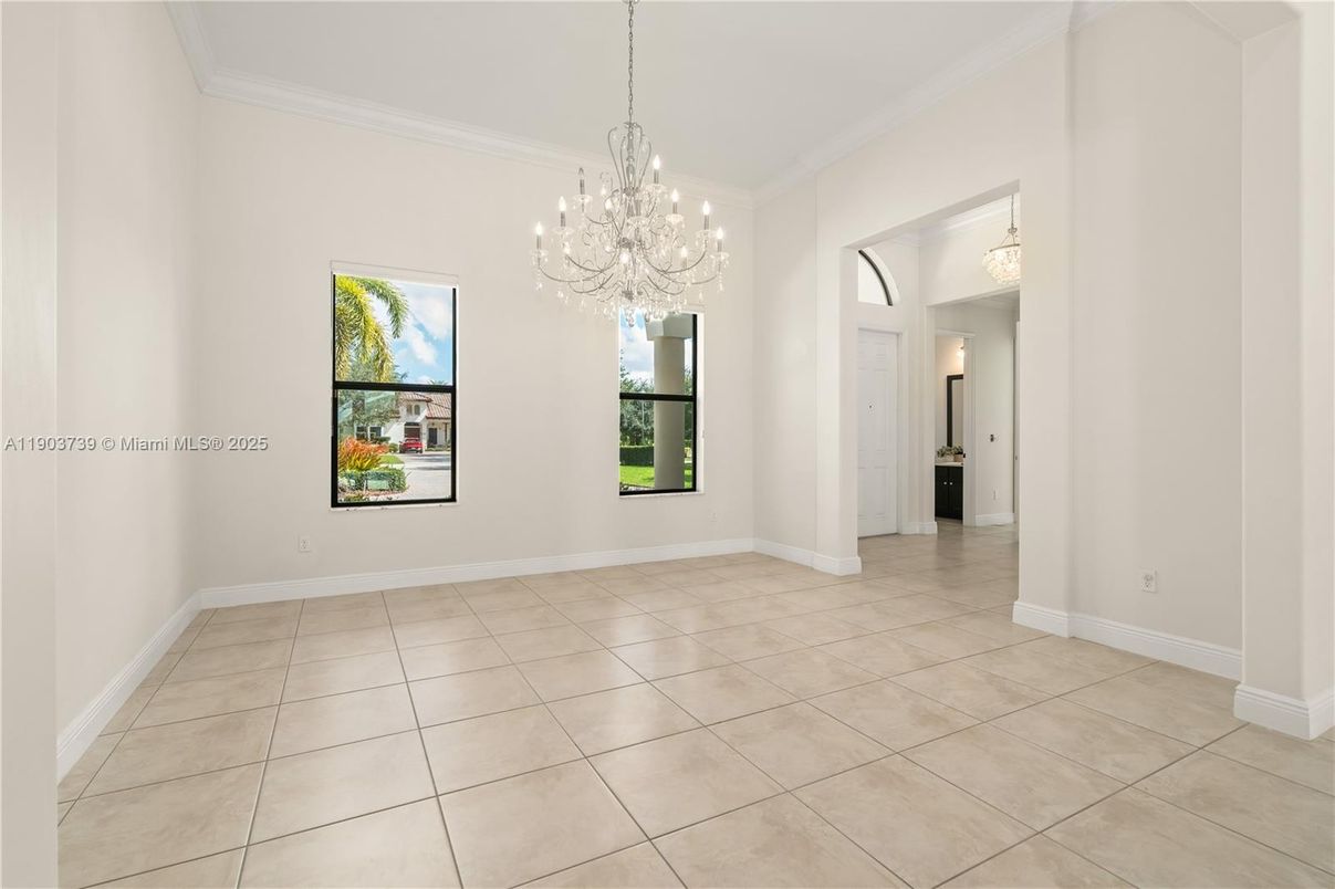 Chandelier, Empty room, Interior