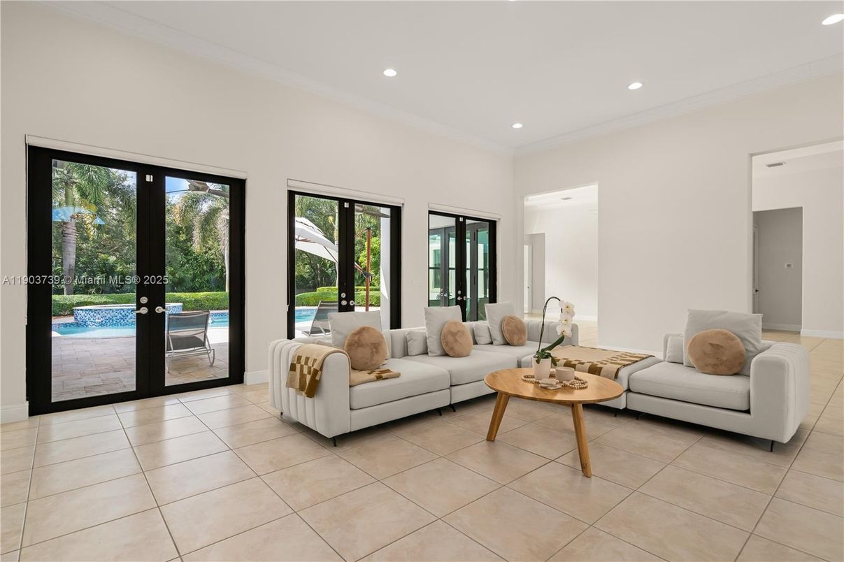 Interior, Living room, Recessed Lighting