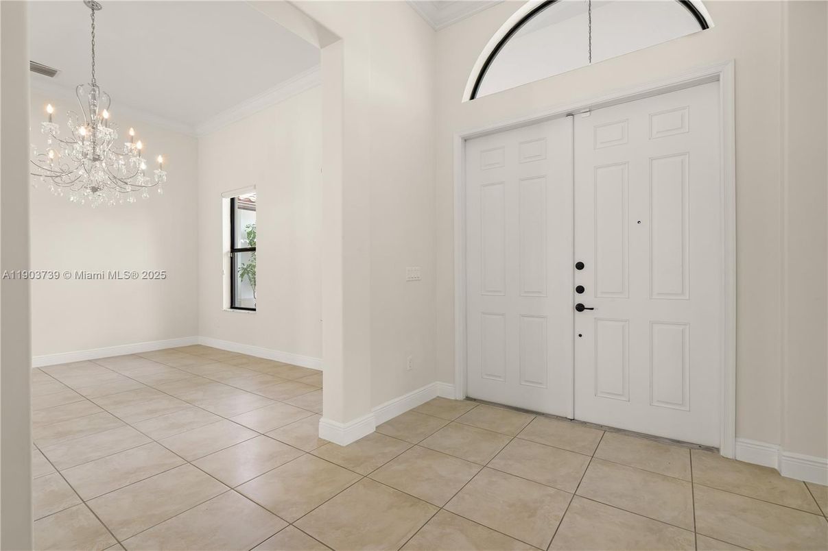 Chandelier, Empty room, Interior