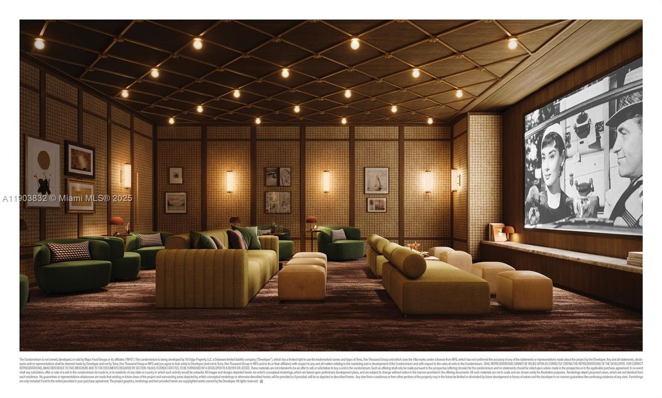 Interior, Projection Screen, Recessed Lighting, Theatre Room