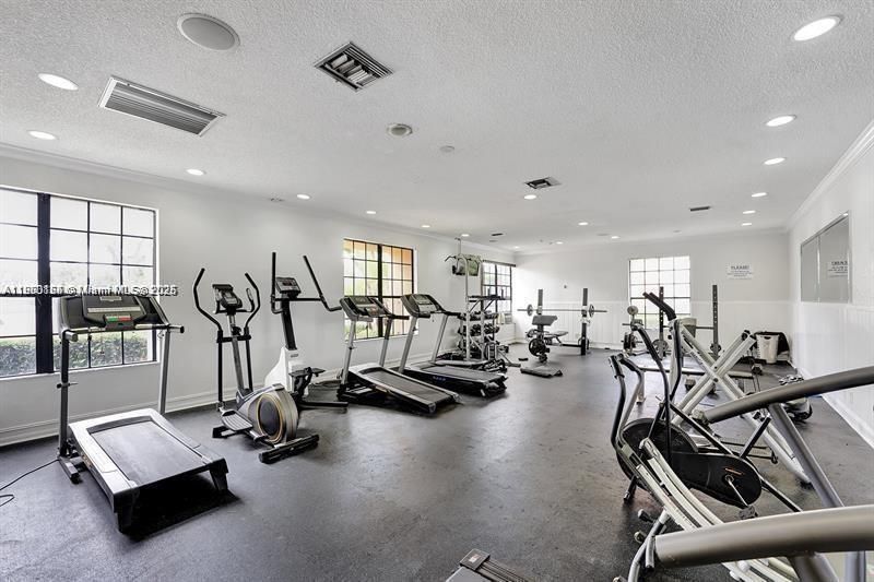 Fitness Equipment, Gym, Interior, Recessed Lighting