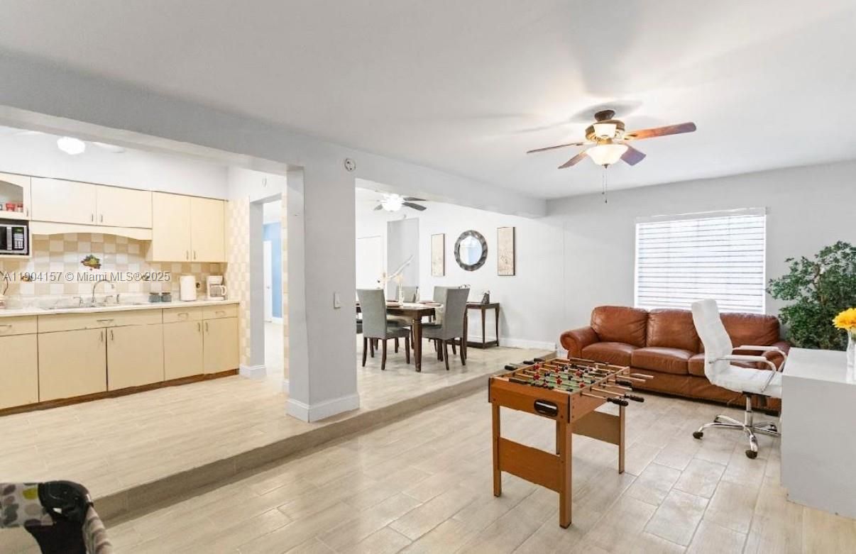 Dining room, Interior, Kitchen, Living room, Wood Texture Flooring