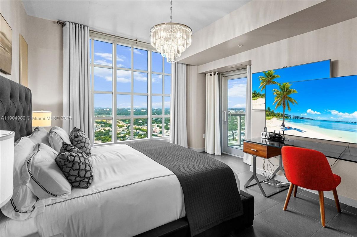 Bedroom, Chandelier, Interior, Water