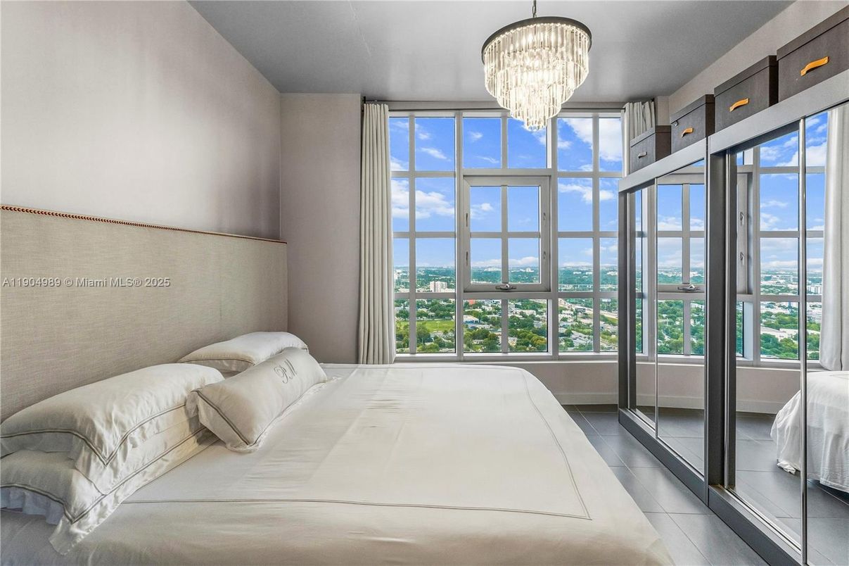 Bedroom, Chandelier, Interior