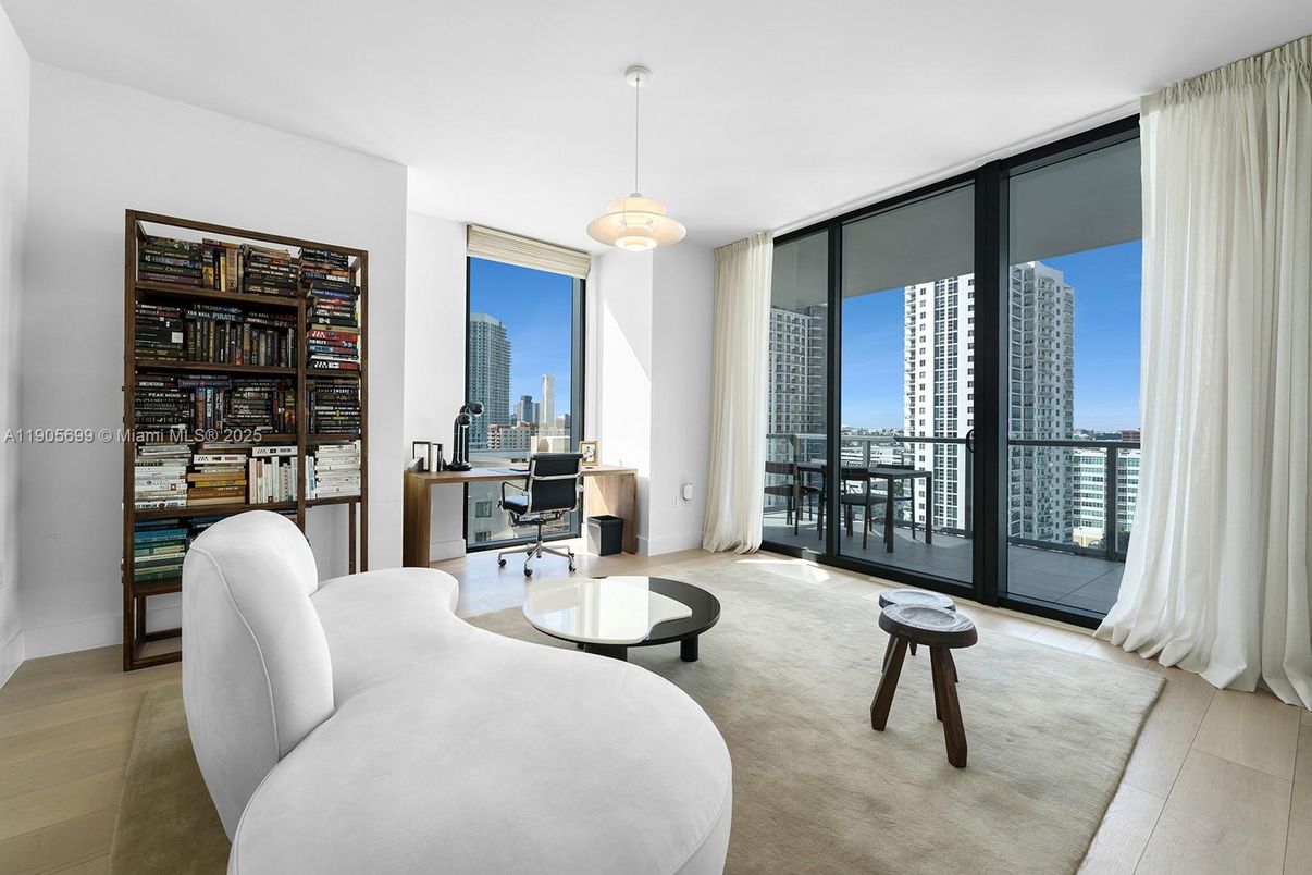 Home Office, Interior, Pendant Lights, Water, Wood Texture Flooring