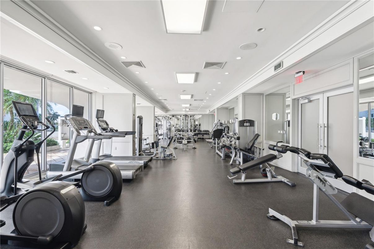 Fitness Equipment, Gym, Interior, Recessed Lighting