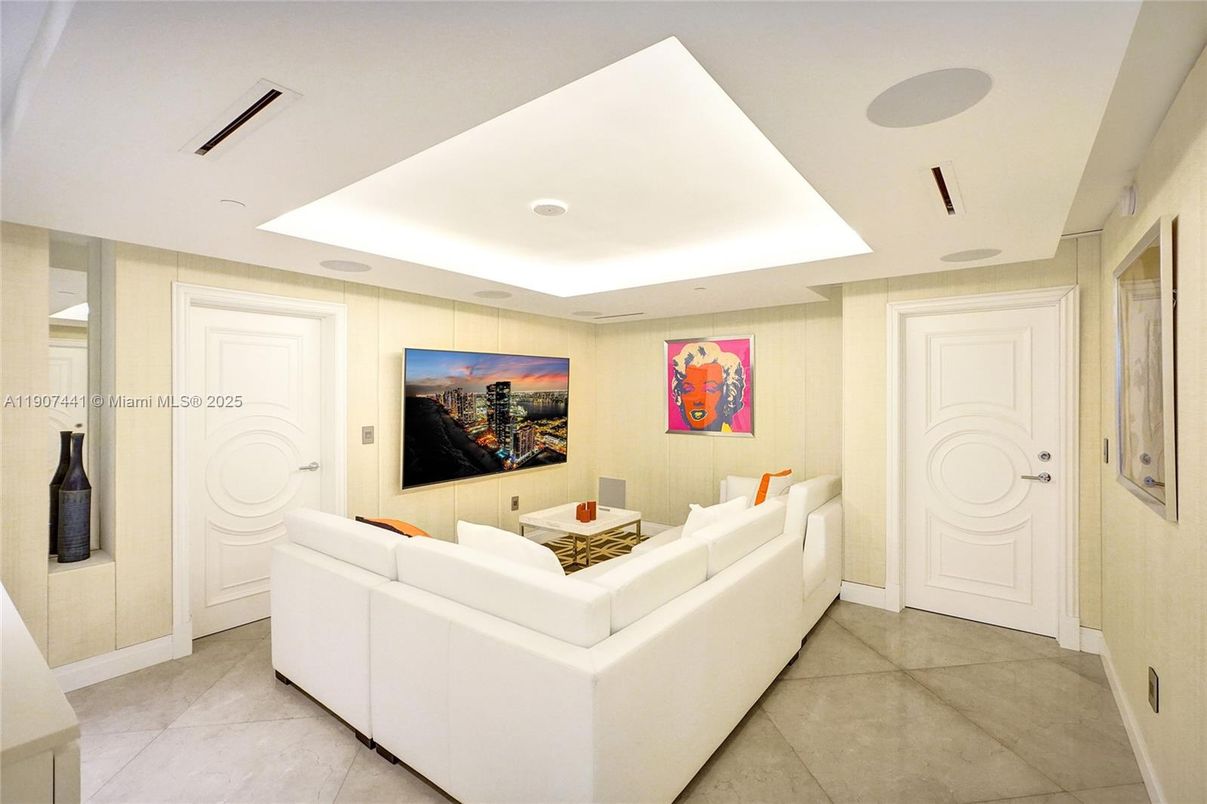Interior, Living room, Recessed Lighting