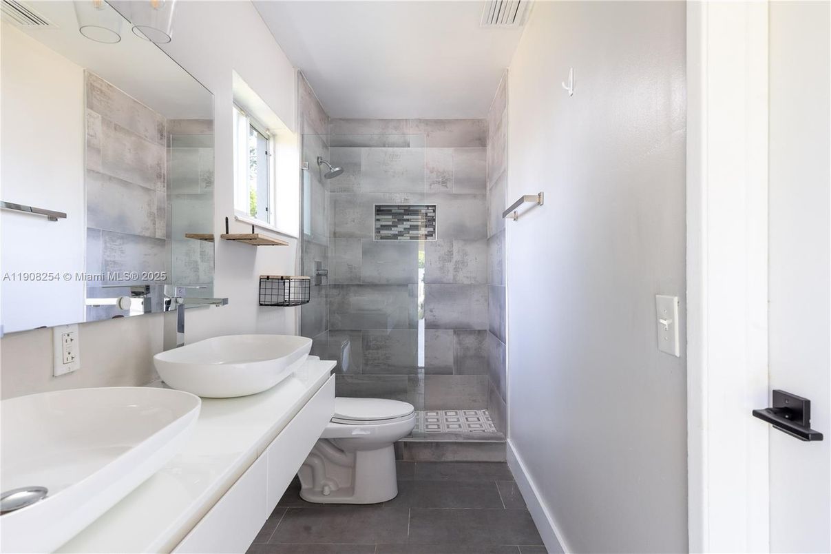 Bathroom, Dual Sink Vanities, Glass Shower, Interior