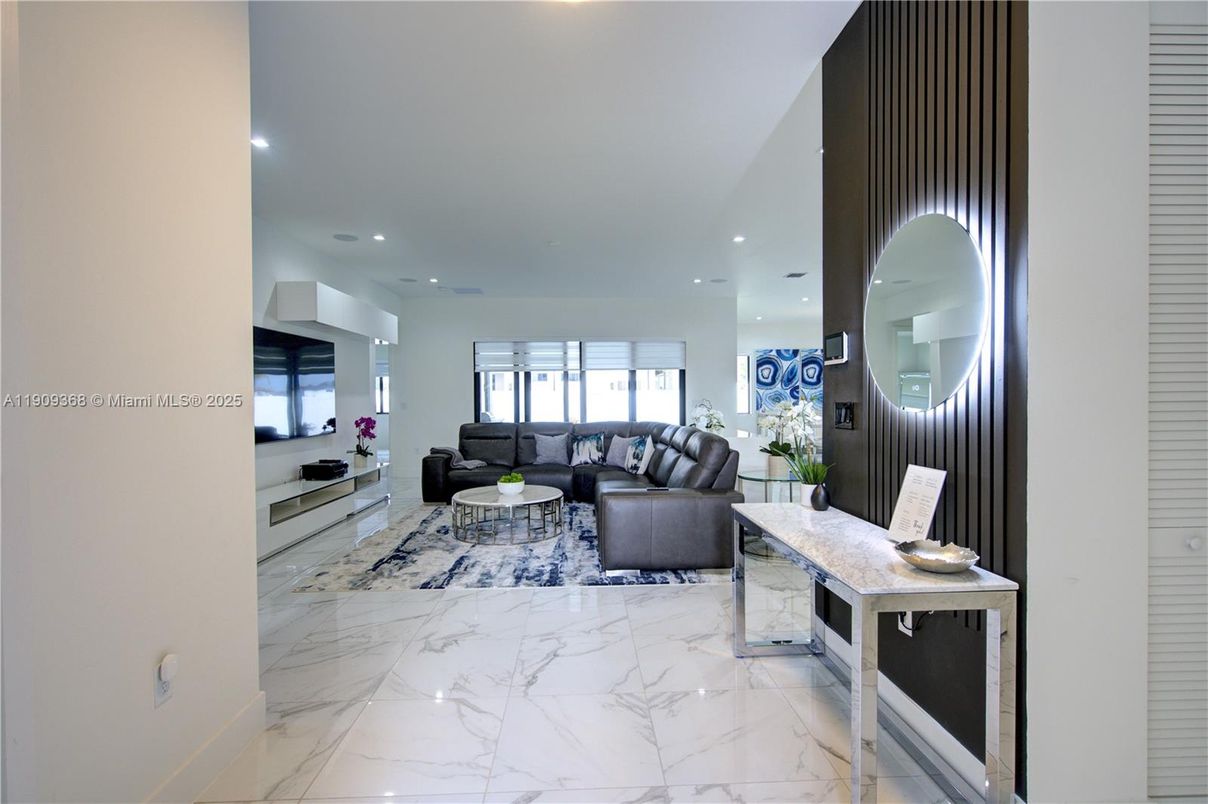 Interior, Living room, Marble, Recessed Lighting