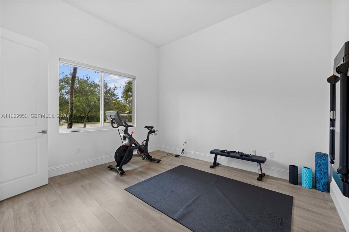 Fitness Equipment, Interior, Wood Texture Flooring