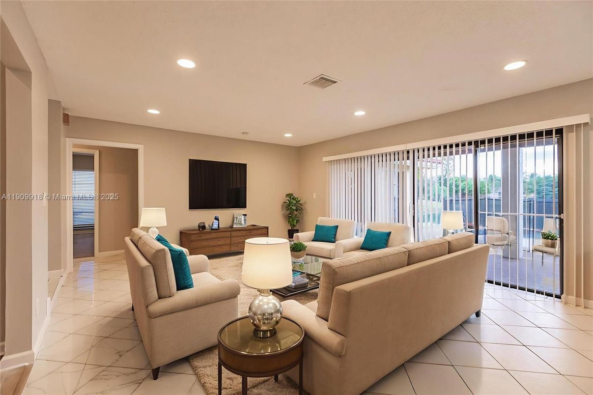 Interior, Living room, Recessed Lighting