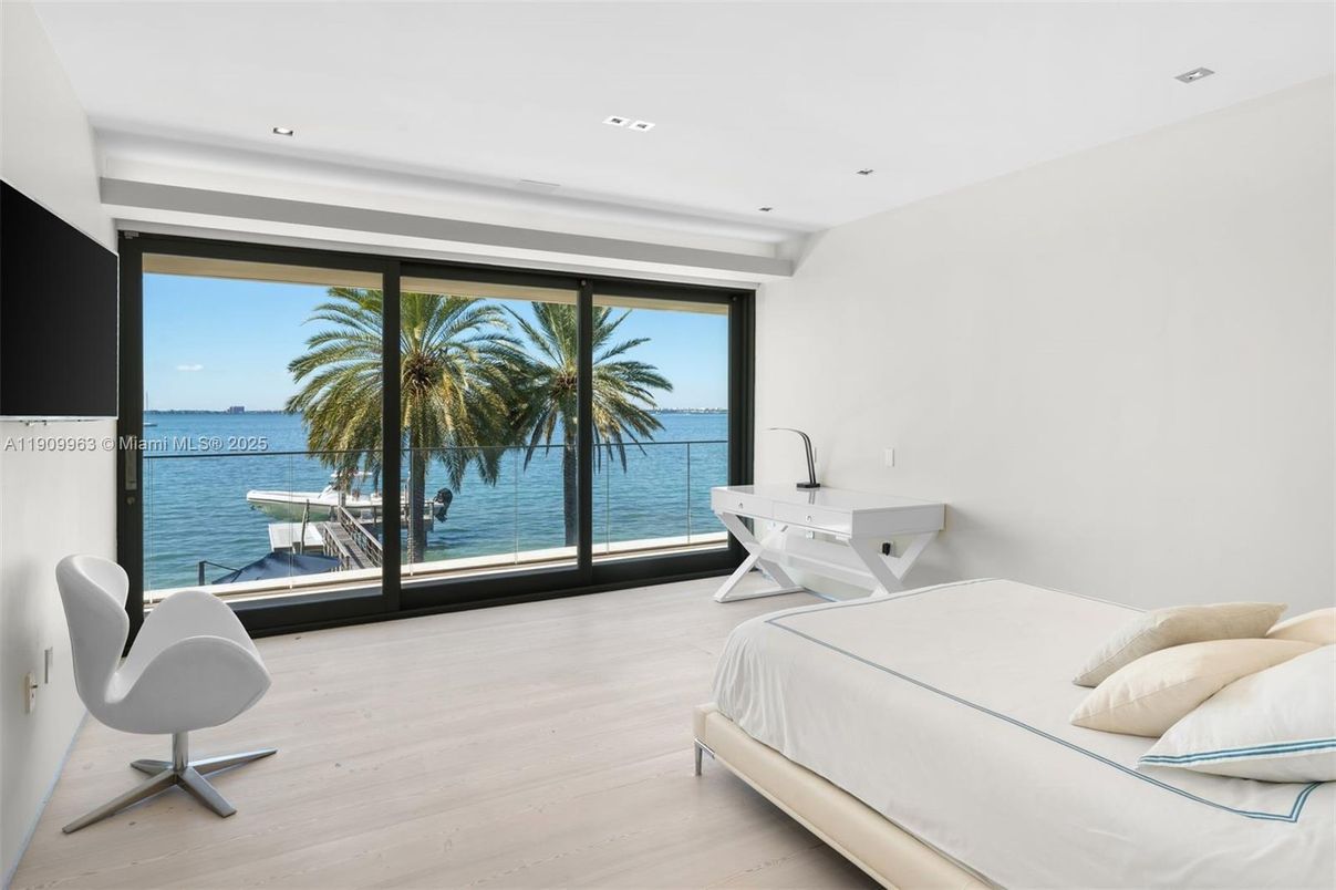 Bedroom, Home Office, Interior, Recessed Lighting, Water, Wood Texture Flooring