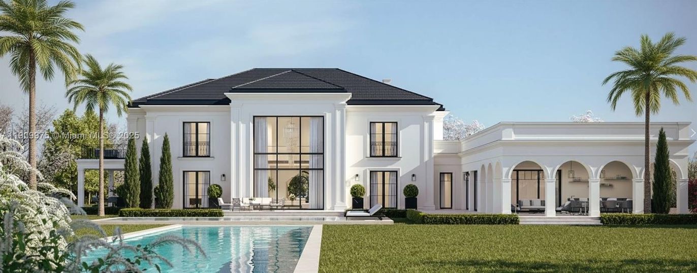 Backyard, Exterior, Facade, Pool, French Provincial